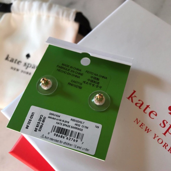 KATE SPADE ROSE GOLD GLITTER ROUND CUT - Picture 2 of 3